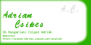 adrian csipes business card